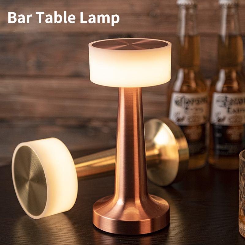 3 modell bár dohányzóasztali lámpa LED asztali éjszakai lámpa újratölthető érintőképernyős vezeték nélküli étterem hálószoba dekoráció éjszakai világítás