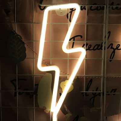 Fényreklám Villámelem/USB-vel működtetett felhők Villám Hold Neon Led Reklám gyerekszoba bulihoz Otthoni Bár ajándék dekoráció