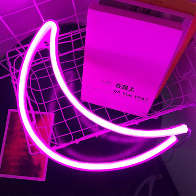 Fényreklám Villámelem/USB-vel működtetett felhők Villám Hold Neon Led Reklám gyerekszoba bulihoz Otthoni Bár ajándék dekoráció