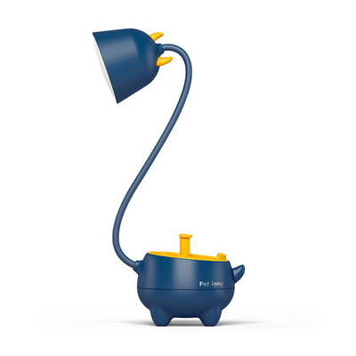 Nabíjateľná detská lampa, LED stolová lampa s dotykovým ovládaním, stmievanie 3 úrovne jasu, flexibilná lampa s husím krkom na starostlivosť o oči pre deti, ktorá sa učí