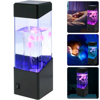 Φωτιστικό LED Jellyfish Λάμπα USB/Battery Simulated Jellyfish Night Light Πολυχρώμα Μεταβαλλόμενο Φωτιστικό Ενυδρείου Δεξαμενής Διακοσμητικό για το σπίτι 2023