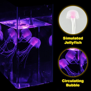 Φωτιστικό LED Jellyfish Λάμπα USB/Battery Simulated Jellyfish Night Light Πολυχρώμα Μεταβαλλόμενο Φωτιστικό Ενυδρείου Δεξαμενής Διακοσμητικό για το σπίτι 2023