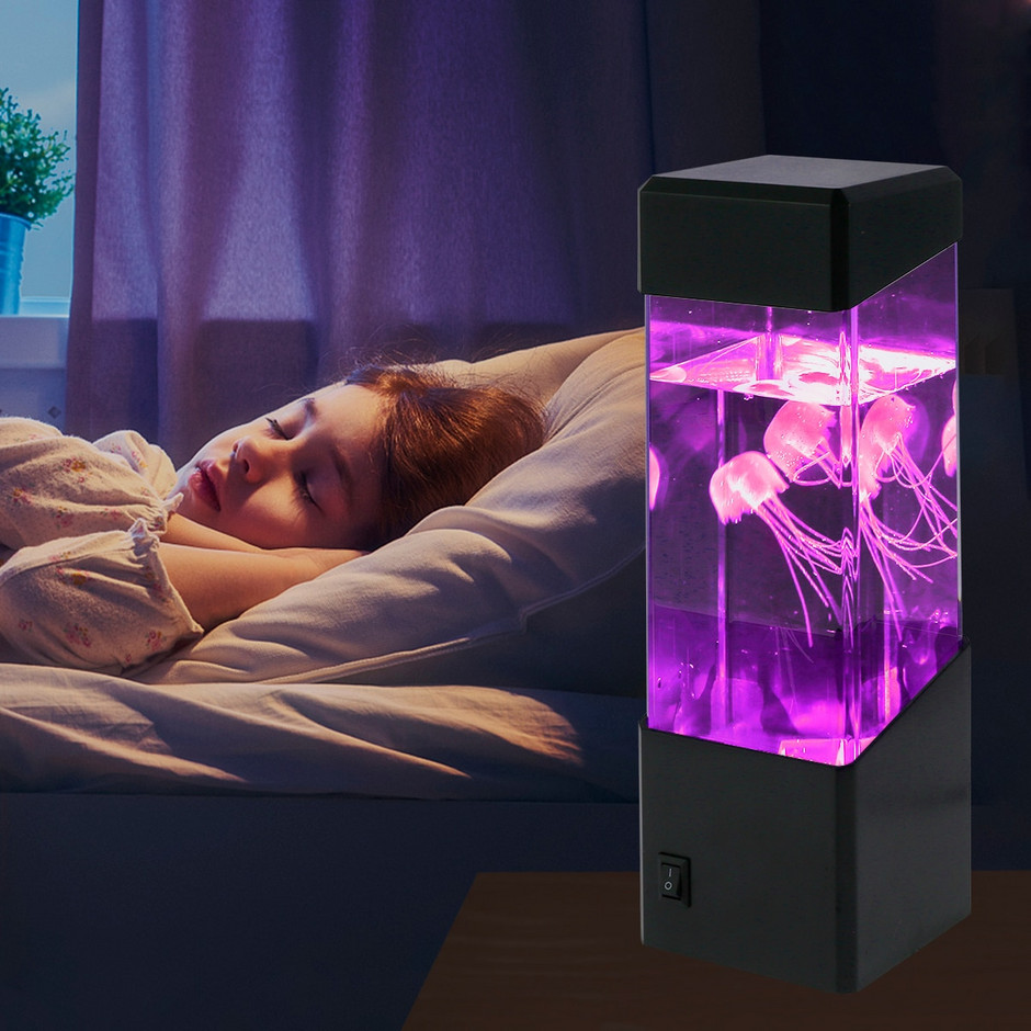 Badu.bg LED медуза лампа USB/батерия Симулирана медуза нощна светлина ...
