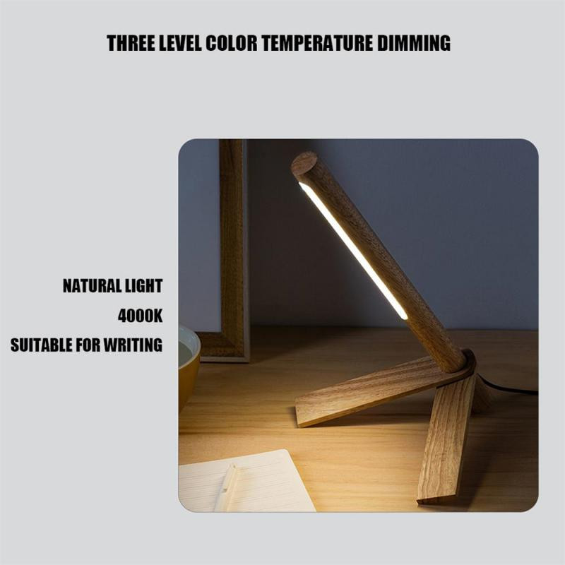 Lampă de birou portabilă din lemn, din lemn, din lemn, nordic, pentru învățare, pentru decorarea camerei, lanternă, lumină de lectură de noapte