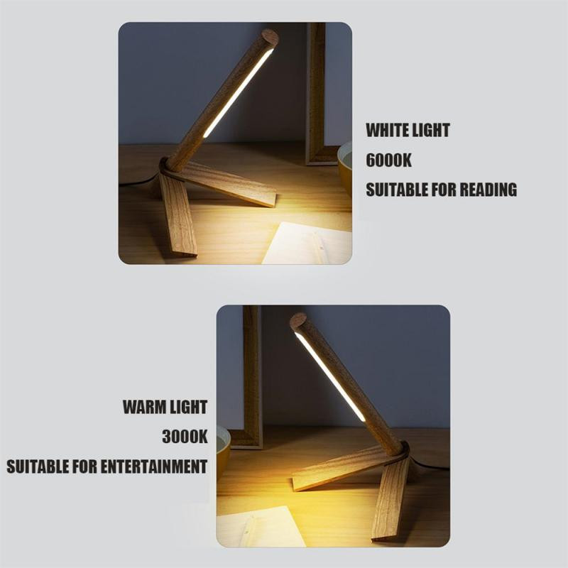 Lampă de birou portabilă din lemn, din lemn, din lemn, nordic, pentru învățare, pentru decorarea camerei, lanternă, lumină de lectură de noapte