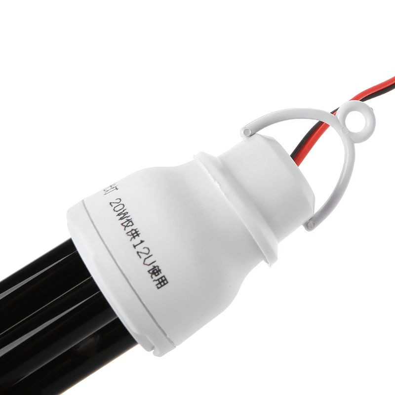 1 szett UV fény 12V 20W fekete villanykörte spirál energiatakarékos lila fény Farm mezőgazdaság rovarcsapda lámpák ultraibolya