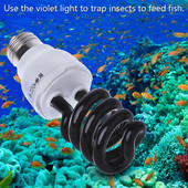 E27 5/15/20W UV ултравиолетова флуоресцентна черна лампа CFL крушка 220V