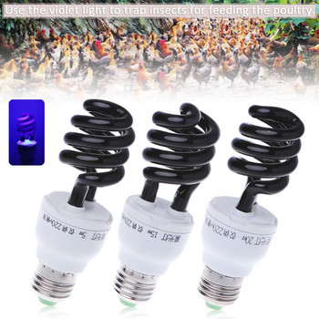 E27 5/15/20W UV Ultraviolet Fluorescent Blacklight CFL Light Bulb Light 220V