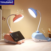 Armas vaala LED-laualamp USB-laaditav kokkupandav valgusega silmade kaitse lugemisraamatu tuled õpilaste õppimiseks mõeldud mobiiltelefonihoidjale
