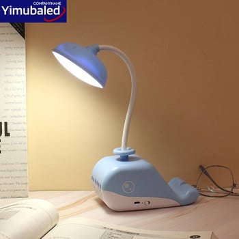 Cute Whale Led Table Lamp USB Recharge Foldable Light Eye Protection Reading Book Lights For Student Study Държач за мобилен телефон