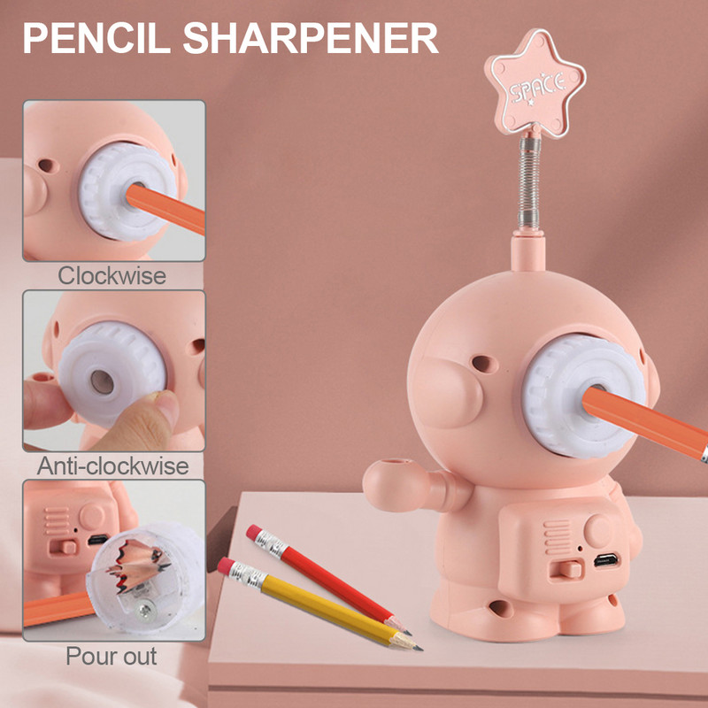 Lauaarvuti kaunistuste lamp Astronaut USB laetav laualamp öövalgusti pliiatsiteritajaga lugemislaua lamp