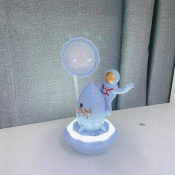 Втора предавка Затъмняваща Led настолна лампа .desktop Decoration Астронавт Space Cabin Design Desk Light Обучение Bedroom Bedside Cartoon