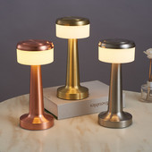 Retro galda lampa restorānam Kafija Guļamistabas Dekors Nakts gaisma Uzlādējama skārienjutīga LED galda lampa Bezvadu lasīšanas lampas