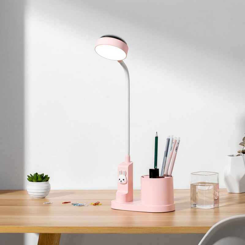 1 Σετ επιτραπέζιο φωτιστικό Χρήσιμο ABS LED Φωτιστικό ανάγνωσης LED χωρίς τρεμόπαιγμα με θήκη για στυλό προβολέα για το σπίτι