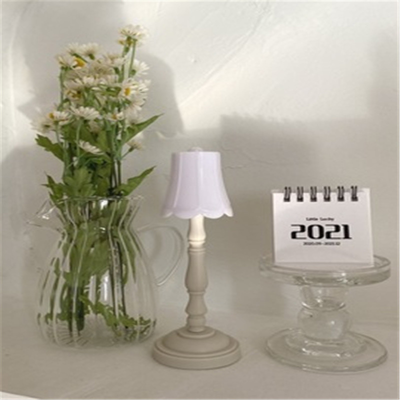 Nou Creativ Nordic Vintage Decor Lampă Mică Lectură Iluminat Noptieră Mini Lampă de Noapte Carte Fata Decor Home Decor