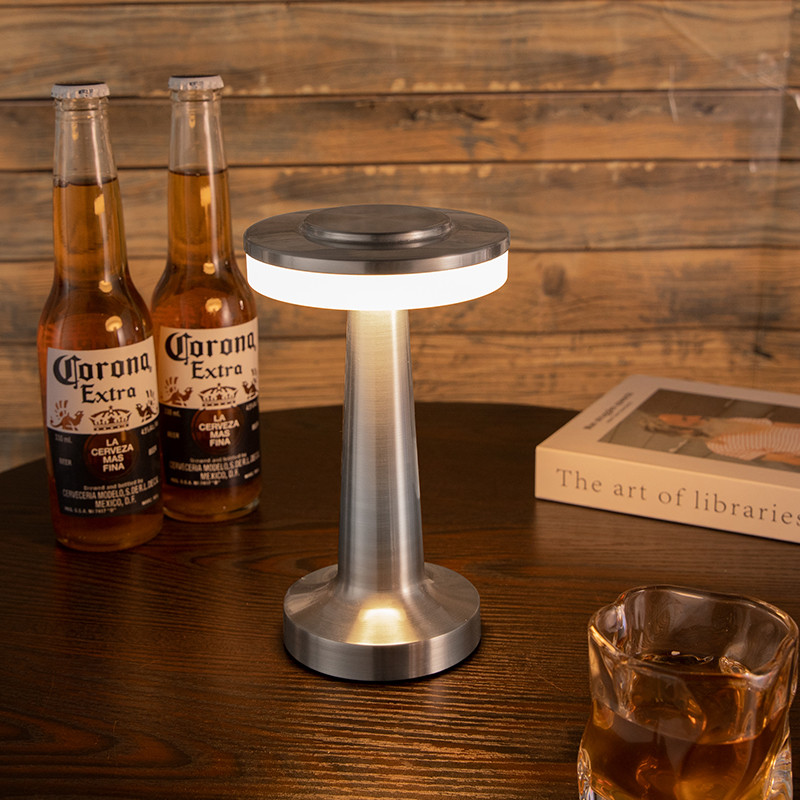 Retro LED galda lampa, pieskāriena aptumšojama galda lampa USB uzlādējama pārnēsājama nakts gaisma kafija restorāns bārs pie gultas viesnīcas apgaismojums