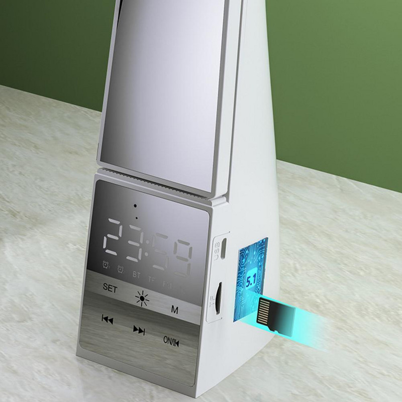Lampă de birou LED Dimmabilă ABS Multifuncțională Multifuncțională 4-în-1 Ceas cu alarmă Difuzor Lampă LED Lampă de lectură LED Accesorii pentru casă