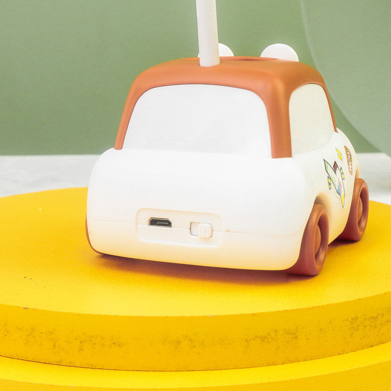 LED Creative Cartoon autopliiatsi torulamp USB kokkupandava voolikuga laadimise õppelamp Lastele kleebistega labori lugemislamp