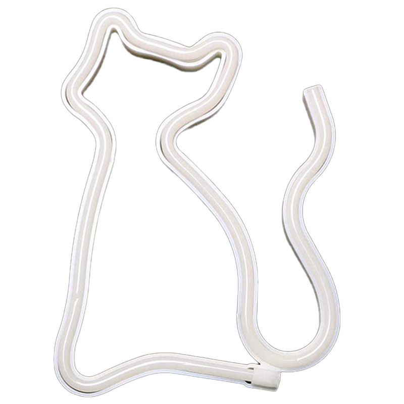Semn de neon în formă de pisică drăguță, alimentat prin USB/alimentat cu baterie, agățat mereu pentru decorare atmosferă acasă, lumini de noapte cu LED pentru perete UD88