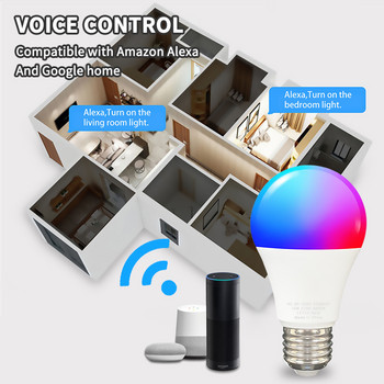 CORUI Tuya WiFi E27 B22 Smart Dimmable Bulb RGBCW 100-240V LED Light Smart Life Έλεγχος εφαρμογής Υποστήριξη Alexa Google Home Alice