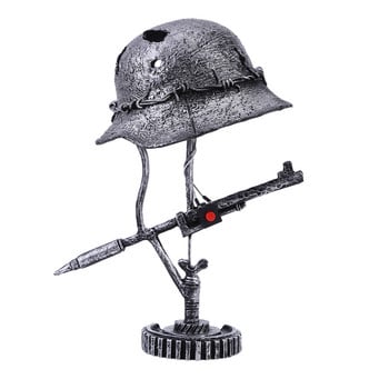 Κράνη επιτραπέζιου φωτιστικού War Relic Lamp Statue War Retro Resin Desk Lamp Αναμνηστικό