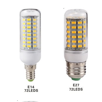 E27 E14 винт LED царевица крушка ултра ярки 72 светодиода SMD 5730 220V Lampada Bombillas лампа домашен полилей свещ настолна светлина