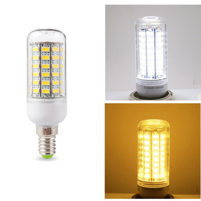 E27 E14 Bec LED porumb cu șurub Ultra Luminos 72 LED-uri SMD 5730 220V Lampada Bombillas Lampă Acasă Candelabru Lumânare Lumină de masă