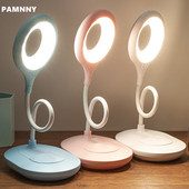Lampă portabilă de birou cu LED, rotativă, pliabilă, reglabilă, la atingere, pentru dormitor, birou, pentru studiu, Dc5v, cu USB, pentru copii, lampă de lectură