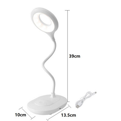 Lampă portabilă de birou cu LED, rotativă, pliabilă, reglabilă, la atingere, pentru dormitor, birou, pentru studiu, Dc5v, cu USB, pentru copii, lampă de lectură