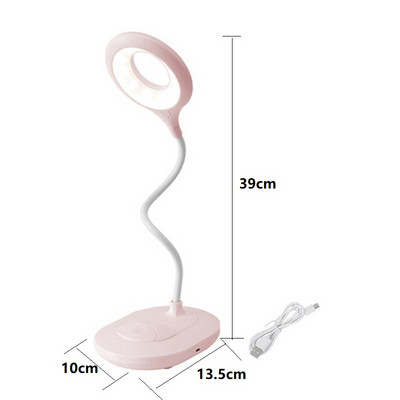 Lampă portabilă de birou cu LED, rotativă, pliabilă, reglabilă, la atingere, pentru dormitor, birou, pentru studiu, Dc5v, cu USB, pentru copii, lampă de lectură