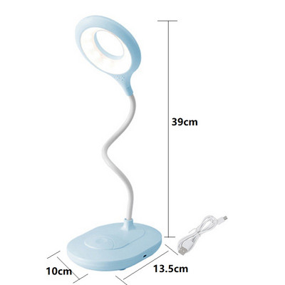 Lampă portabilă de birou cu LED, rotativă, pliabilă, reglabilă, la atingere, pentru dormitor, birou, pentru studiu, Dc5v, cu USB, pentru copii, lampă de lectură