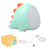 Dinozauru bērnu nakts gaisma bērnu istabai Droša maiga istabas dekorēšana Dāvana dinozauru mīļotājam Pārnēsājama USB uzlādējama