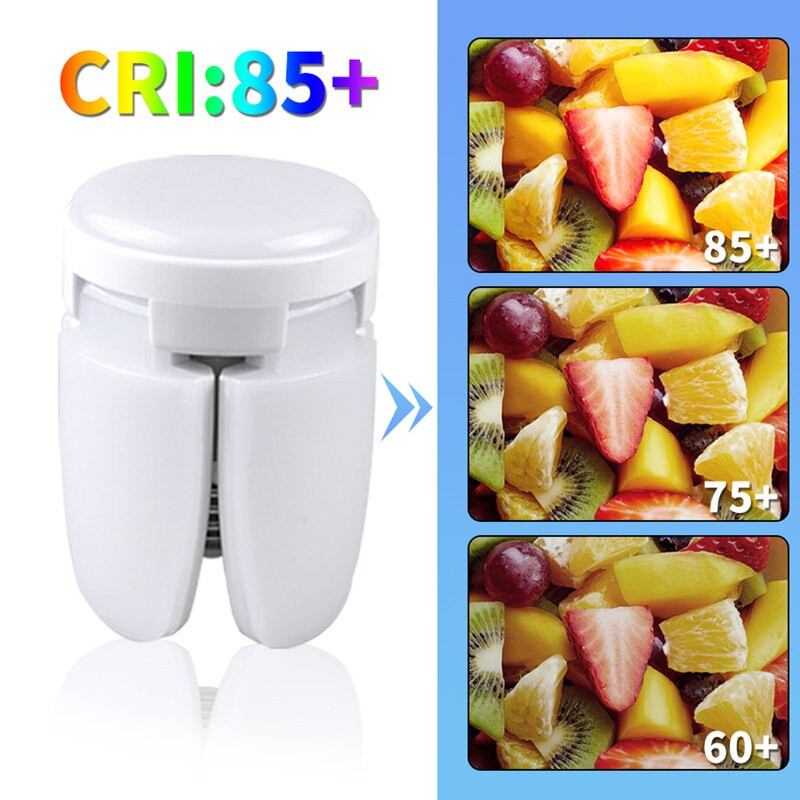 Ventiliatoriaus formos LED lemputė E27 LED lemputė Sulankstoma 220V 110V 40 LED lemputės Namų lempoms Sandėlyje garažo šviesa šilta balta