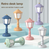 Lampă de birou retro cu LED Lampă de masă cu încărcare USB Mini veioze stradale Design lumini de noapte cu reglaj la atingere Lumină de birou de noptieră Decor camere