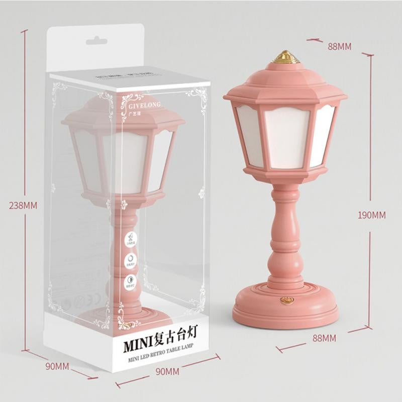 Lampă de birou retro cu LED Lampă de masă cu încărcare USB Mini veioze stradale Design lumini de noapte cu reglaj la atingere Lumină de birou de noptieră Decor camere