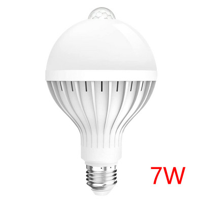 Led izzók 9W 12W 15W 18W PIR mozgásérzékelő lámpa AC 110V 220V E27 Energiatakarékos izzók Automatikus intelligens infravörös test éjszakai biztonsági lámpa