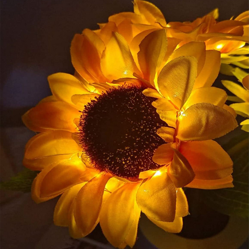 Lampă decorativă, lalele artificiale, floarea soarelui, lampă reîncărcabilă pentru dormitor, lampă decorativă pentru atmosferă, lumina de sărbători de ziua de naștere #20
