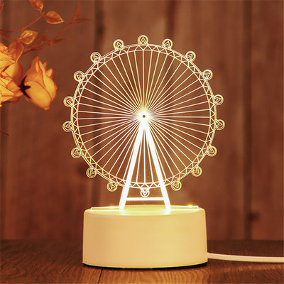 Lampă de noapte 3D, acrilic, pentru birou, pentru copii, băieți, fete, cadou, pentru casă, decorativă, pentru noptieră, pentru dormitor, noptieră, nouă