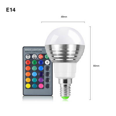E27 LED žarulja RGB LED svjetlo 5W Pametna LED svjetiljka E14 Lampada Magic Bulb s mogućnošću prigušivanja Reflektor Šarene Bombillas Party Decor Lighting