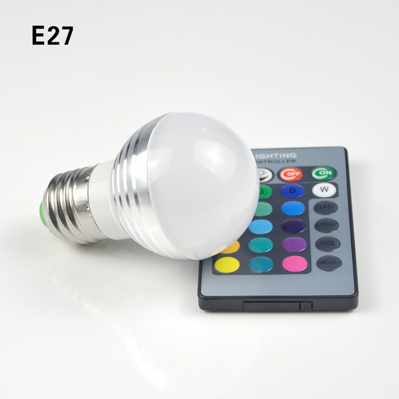 E27 LED žarulja RGB LED svjetlo 5W Pametna LED svjetiljka E14 Lampada Magic Bulb s mogućnošću prigušivanja Reflektor Šarene Bombillas Party Decor Lighting