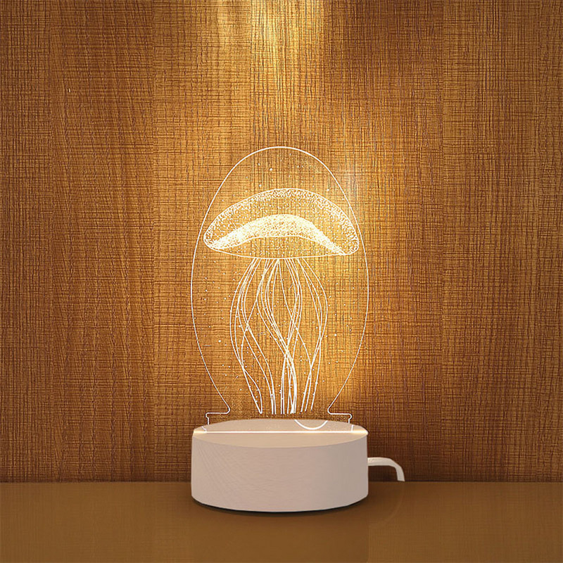 3D kreslená stolová lampa, novinka, ilúzia, 3D USB LED roztomilé nočné svetlo, bytová dekorácia, detská spálňa, dekoračná lampa, vianočný darček