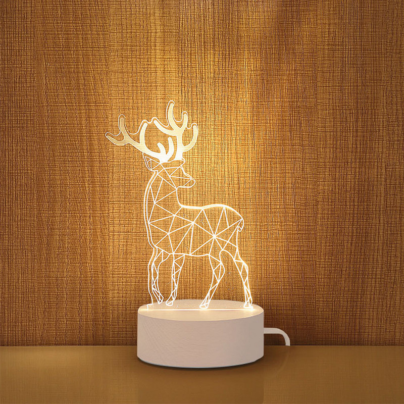 3D kreslená stolová lampa, novinka, ilúzia, 3D USB LED roztomilé nočné svetlo, bytová dekorácia, detská spálňa, dekoračná lampa, vianočný darček