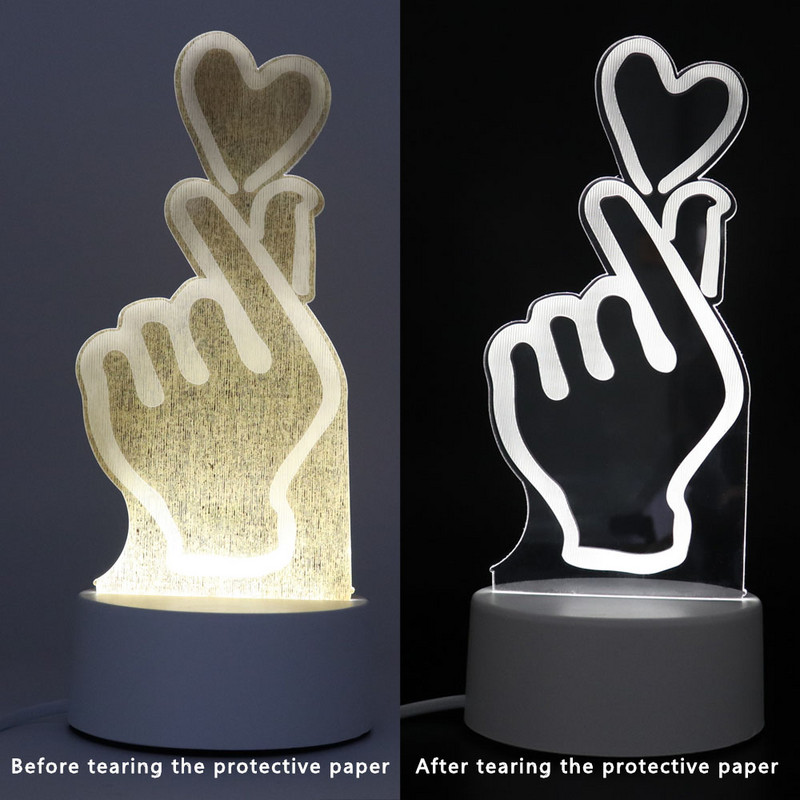 3D kreslená stolová lampa, novinka, ilúzia, 3D USB LED roztomilé nočné svetlo, bytová dekorácia, detská spálňa, dekoračná lampa, vianočný darček