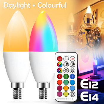 Интелигентна за дома LED крушка E27 E14 GU10 B22 220V 110V Spot Magic Сменяема лампа Lampada+IR Control Decoration RGB White