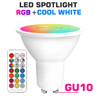 Smart for Home Bec LED E27 E14 GU10 B22 220V 110V Spot Lampă magică schimbabilă Lampada+Control IR Decor RGB Alb