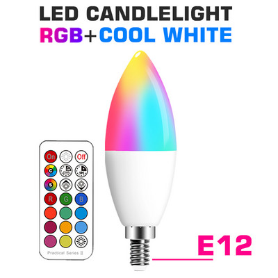 Smart for Home Bec LED E27 E14 GU10 B22 220V 110V Spot Lampă magică schimbabilă Lampada+Control IR Decor RGB Alb