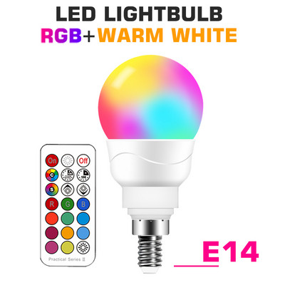 Smart for Home Bec LED E27 E14 GU10 B22 220V 110V Spot Lampă magică schimbabilă Lampada+Control IR Decor RGB Alb