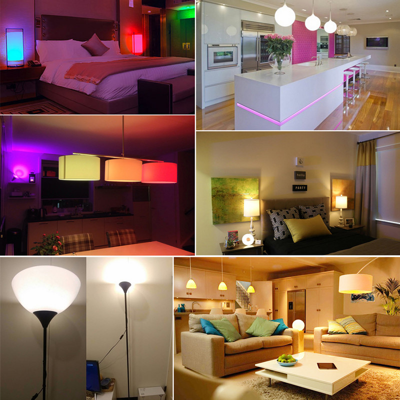 Smart for Home Bec LED E27 E14 GU10 B22 220V 110V Spot Lampă magică schimbabilă Lampada+Control IR Decor RGB Alb