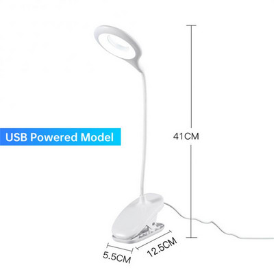 Lampă de masă Lampă de birou cu LED Lămpi de studiu cu clemă tactilă Lumină de birou cu gât de gâscă flexibilă Lampă de birou reîncărcabilă cu USB Lampă de noptieră