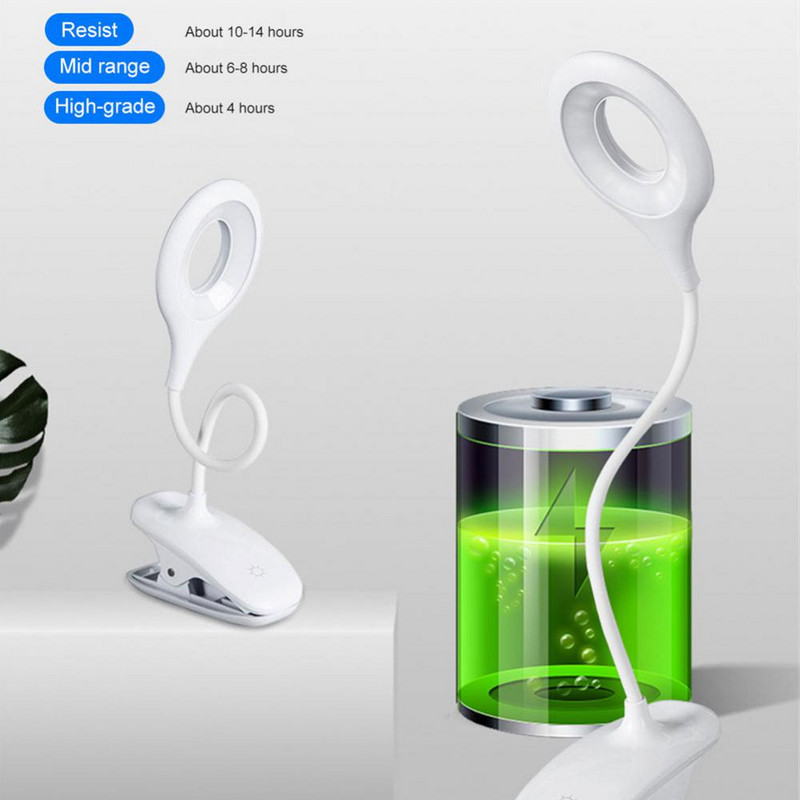 Lampă de masă Lampă de birou cu LED Lămpi de studiu cu clemă tactilă Lumină de birou cu gât de gâscă flexibilă Lampă de birou reîncărcabilă cu USB Lampă de noptieră